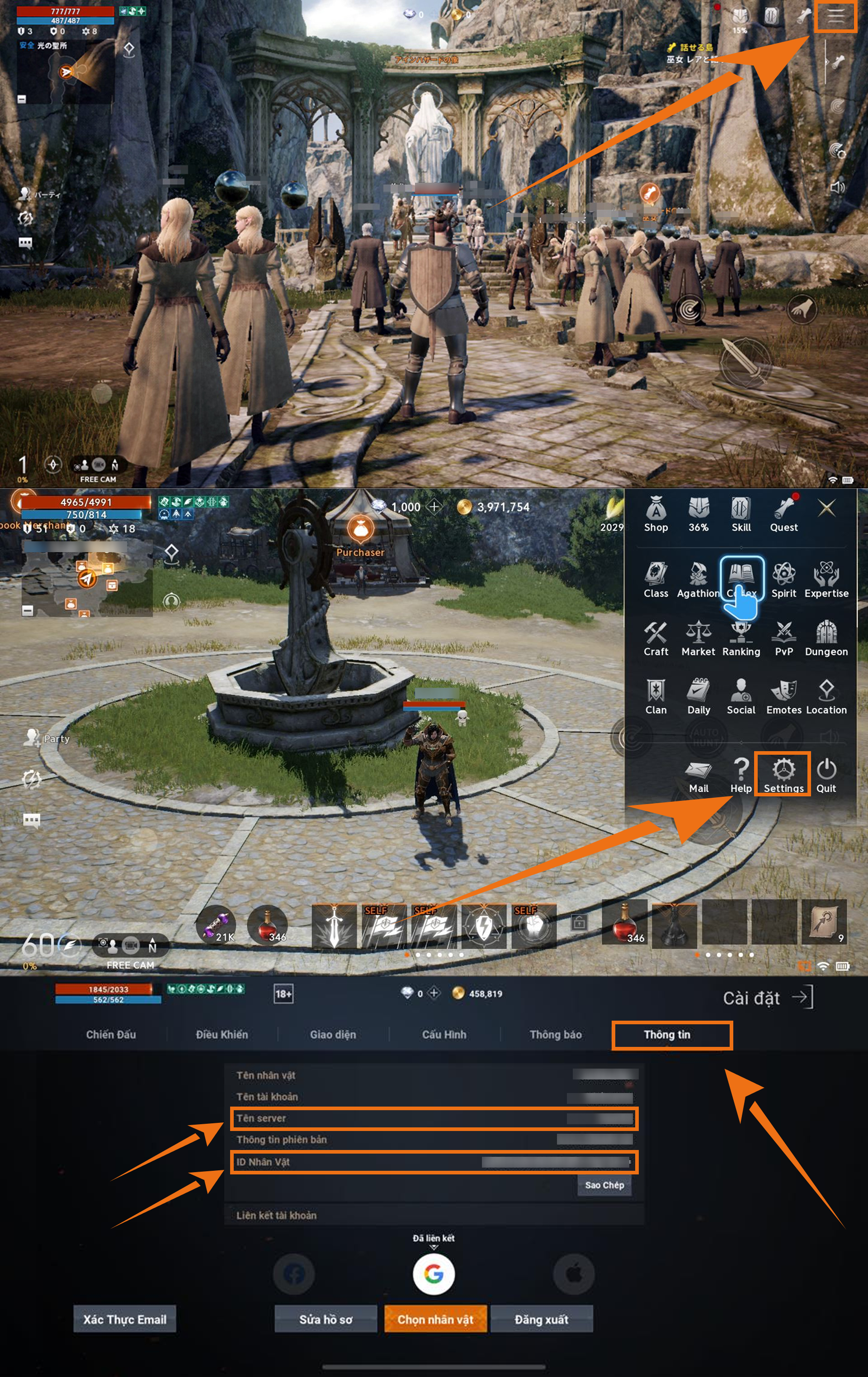 Character ID and Server Guide