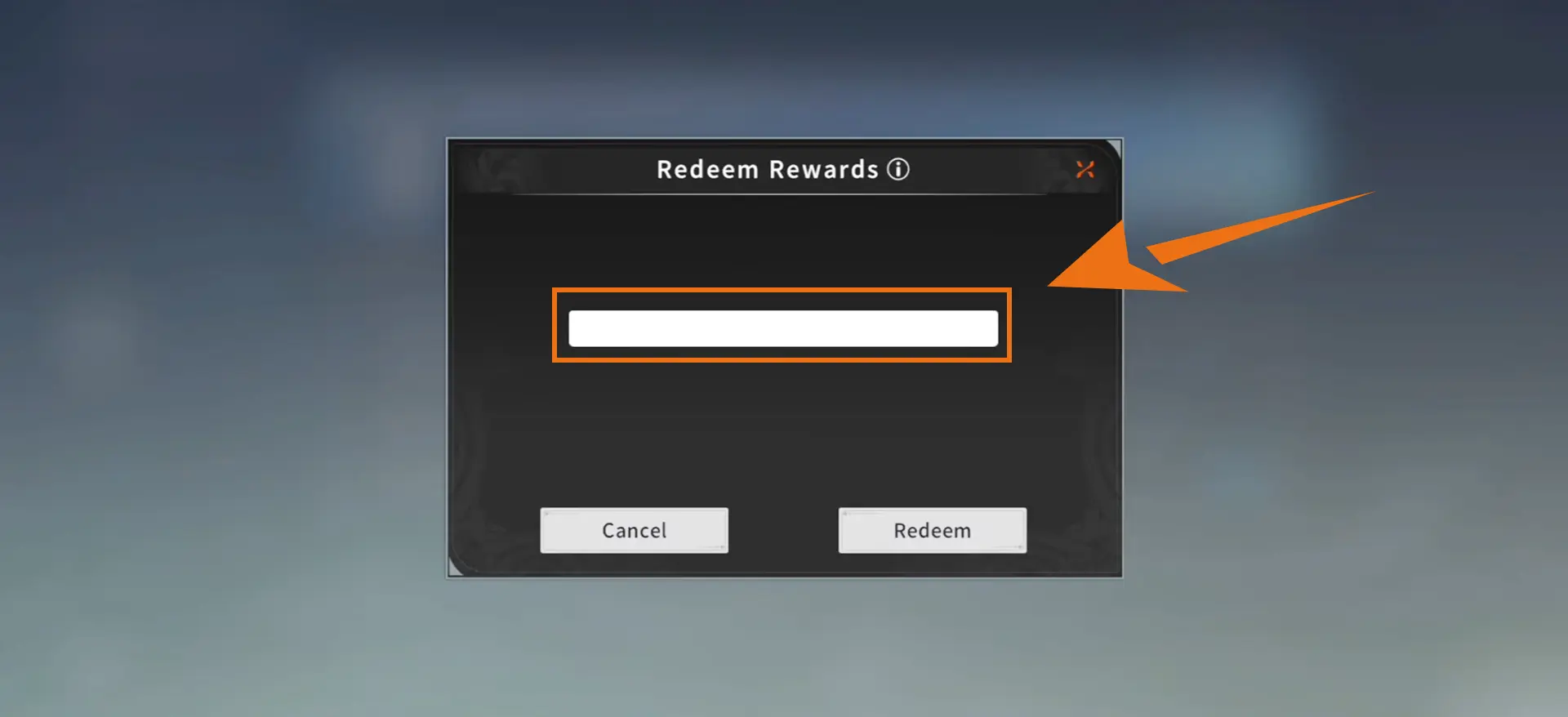 Entering Redeem Code in Blue Protocol Star Resonance