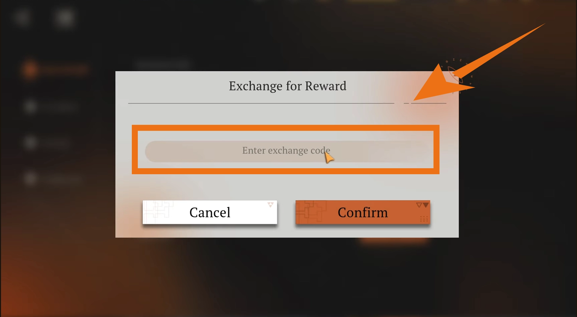 Reverse 1999 reward redemption text box interface