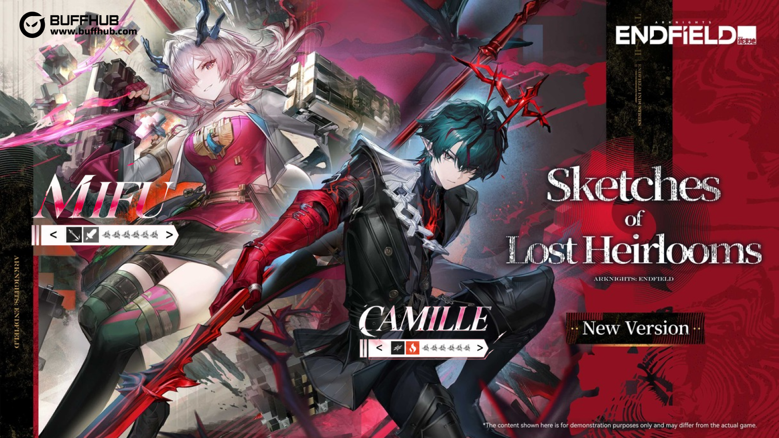 Arknights Endfield Version 1.3 Banner Characters featuring Mi Fu and Camille