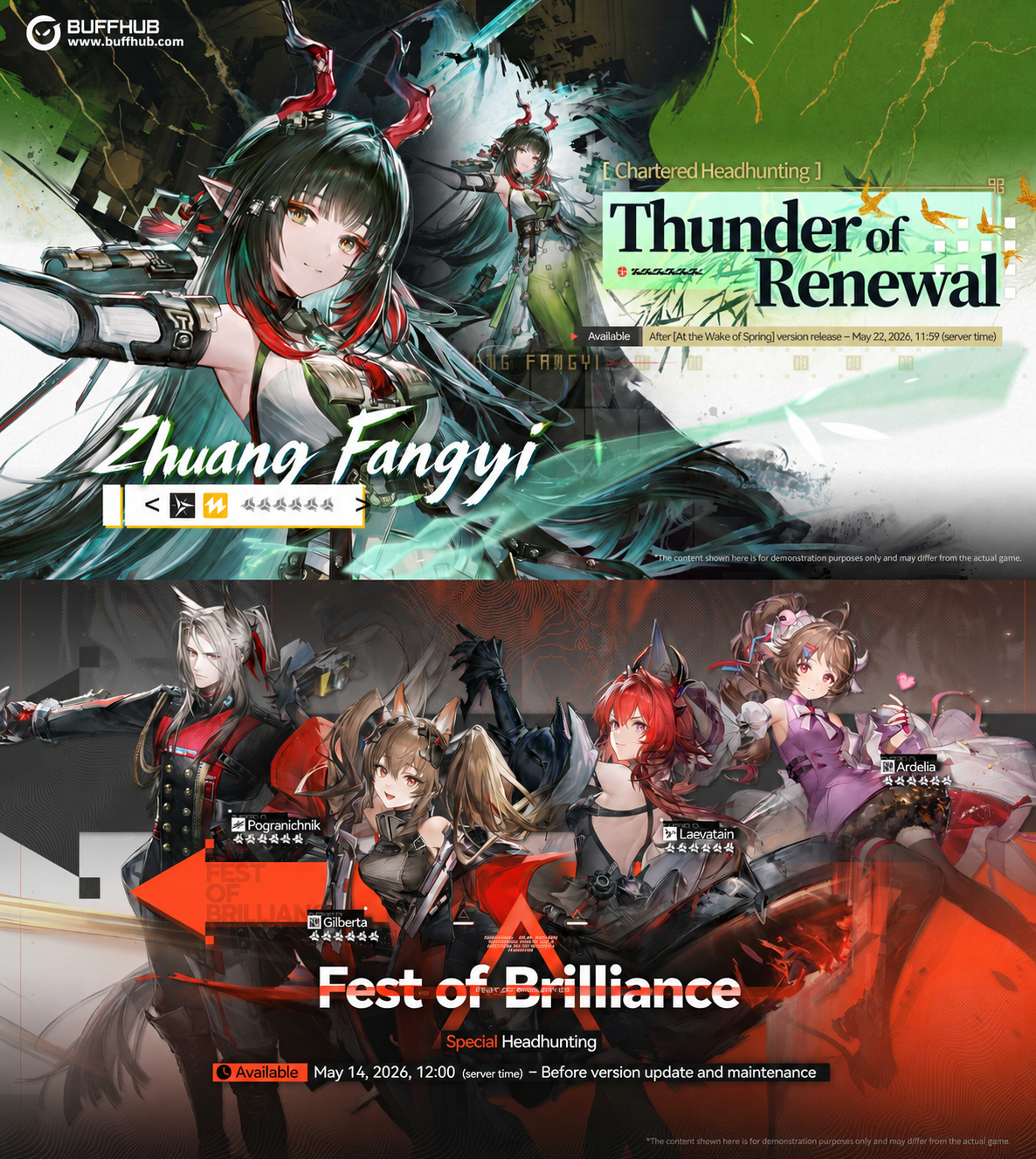 Arknights Endfield Version 1.2 Banner Characters featuring Zhuang Fangyi and Fest of Brilliance
