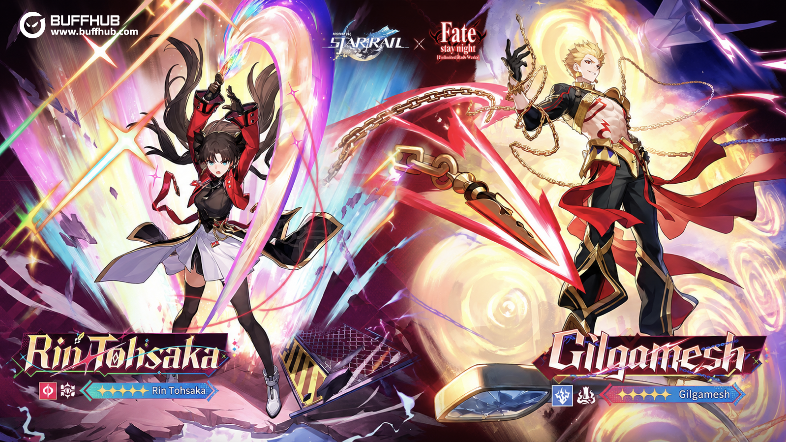 Gilgamesh and Rin Tohsaka - Honkai: Star Rail Version 4.4 Phase 2 Collaboration Characters