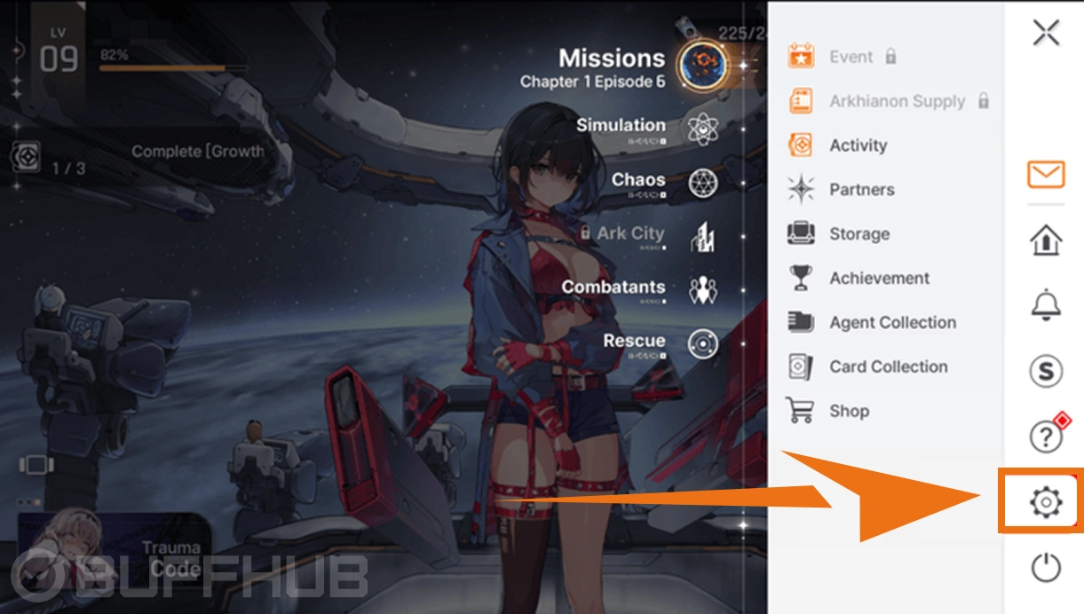 Select Settings (gear icon).