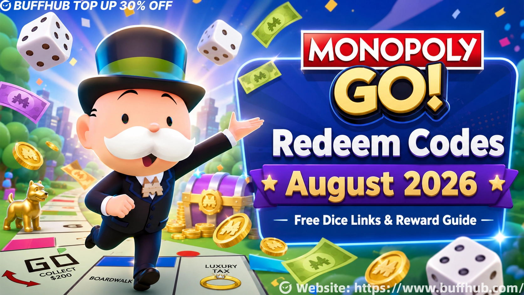 MONOPOLY GO! Redeem Codes (August 2026): Working Reward Codes and Free Dice Links