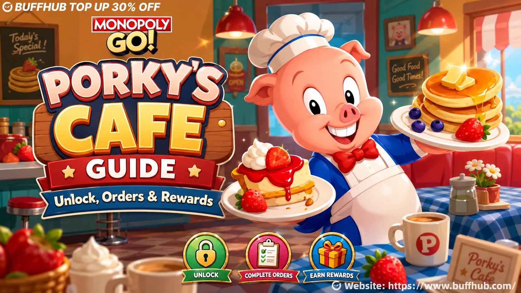 MONOPOLY GO! Porky&rsquo;s Cafe Guide: Unlock, Orders & Rewards