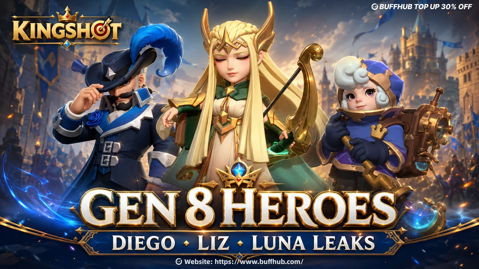 Kingshot Gen 8 Heroes: Release Date, Diego, Liz & Luna Leaks