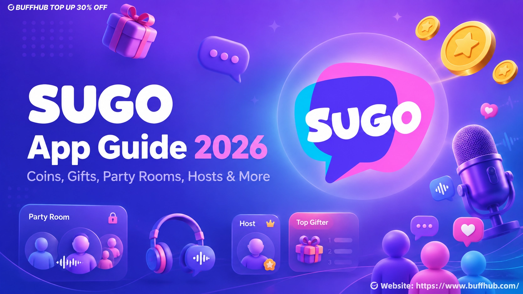 SUGO App Guide 2026: Coins, Gifts, Party Rooms, Hosts & Everything You Need to Know