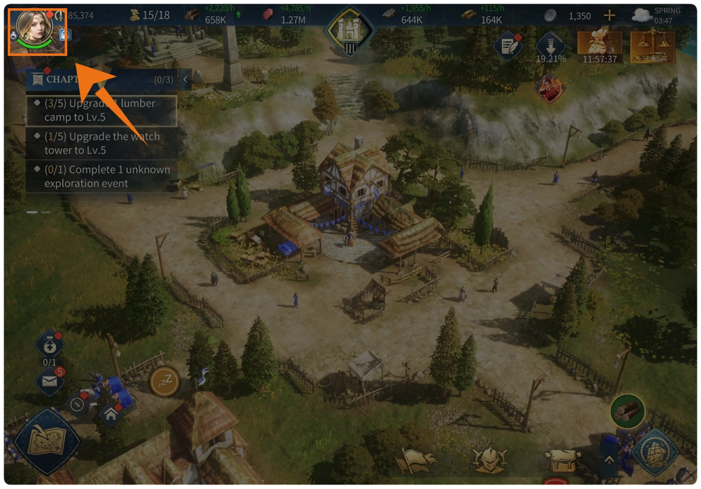 How to open your profile in Age of Empires Mobile