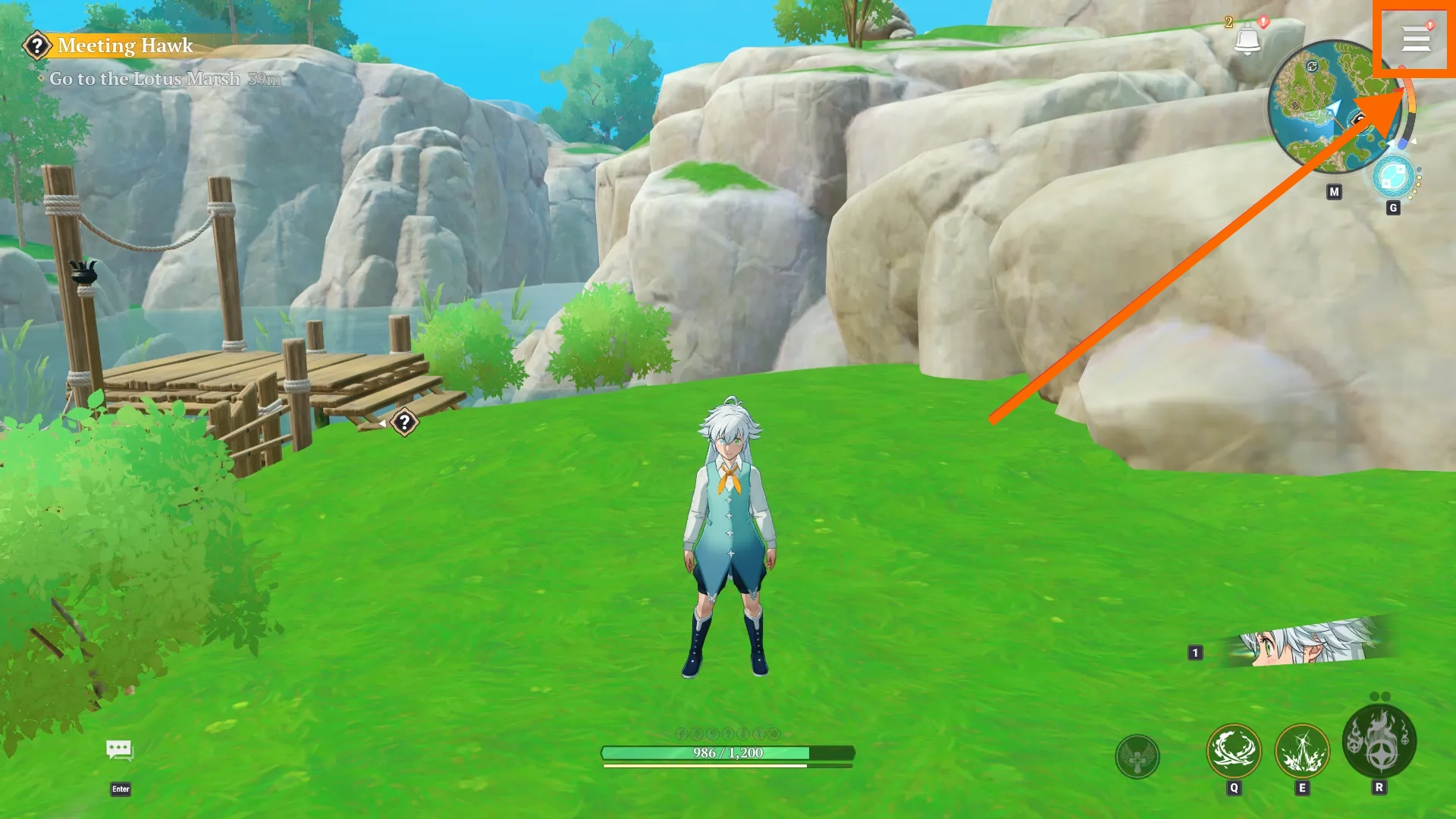 Aprire il menu principale di The Seven Deadly Sins Origin per accedere alle impostazioni account
