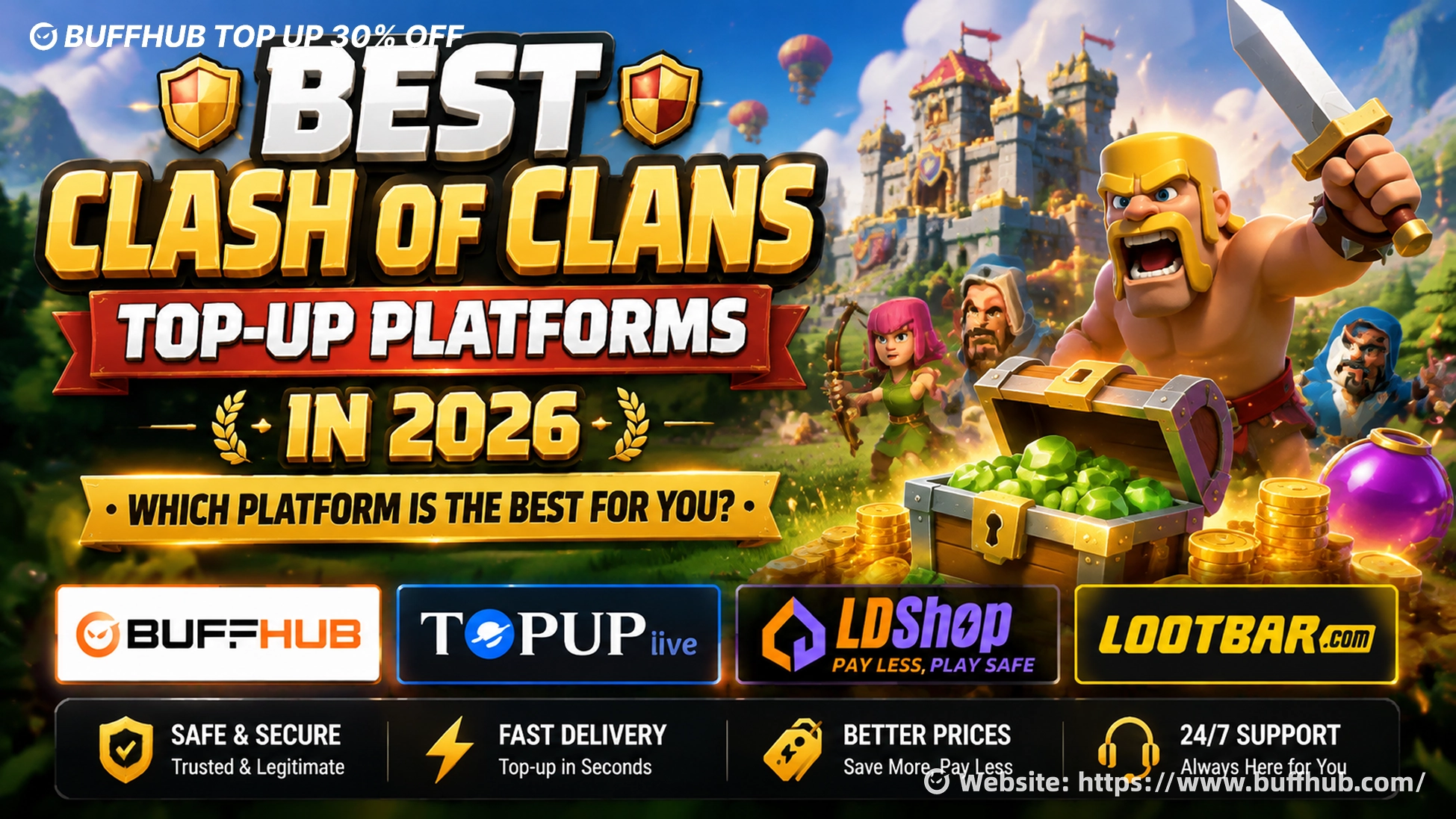 Best Clash of Clans Top-Up Platforms in 2026