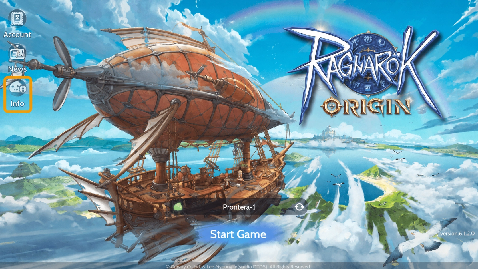 Ragnarok Origin Global Info button for finding the in-game Secret Code