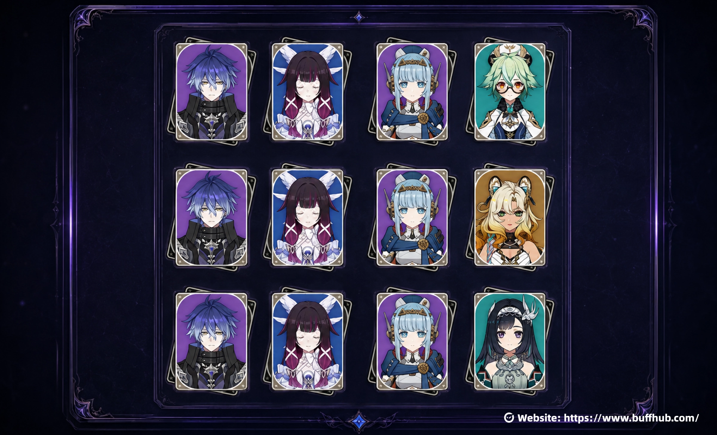 Best Flins team comps in Genshin Impact featuring Columbina, Ineffa, Sucrose, Xilonen, and Lan Yan for Lunar-Charged teams.