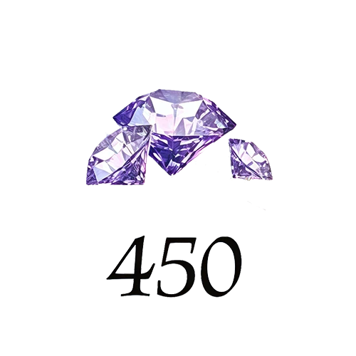 450 Crystals + 90 Diamonds