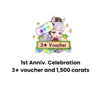 1st Anniv. Celebration 3★ voucher and 1,500 carats